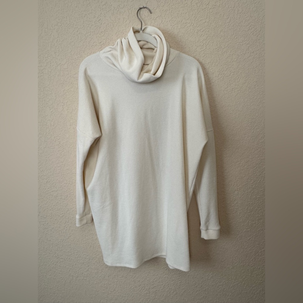 Lulus Waffle cream Tunic Dress, Size Small